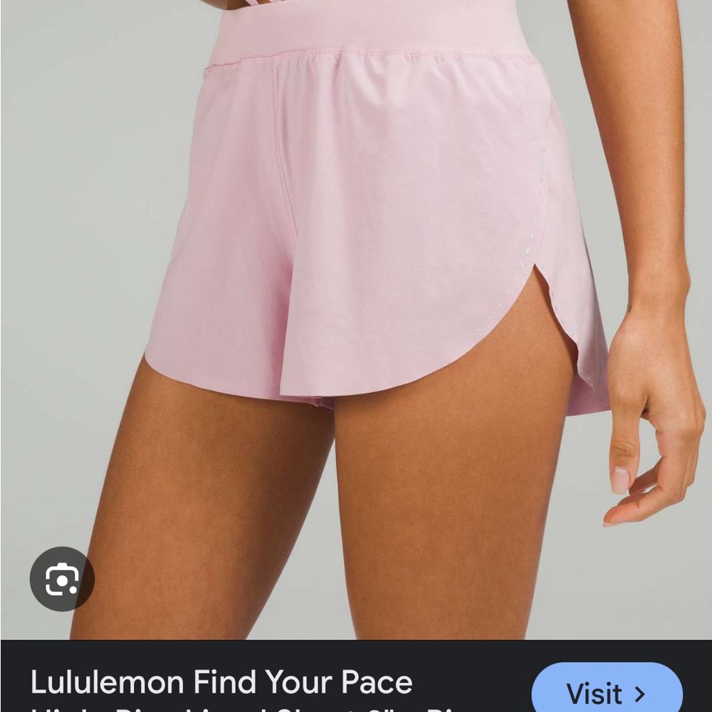 Lululemon Athletica Pink find your pace shorts